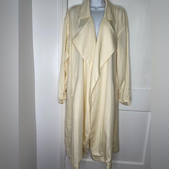 ABLE NWT L Irena Trench Antique White Coat missing belt - Picture 1 of 12